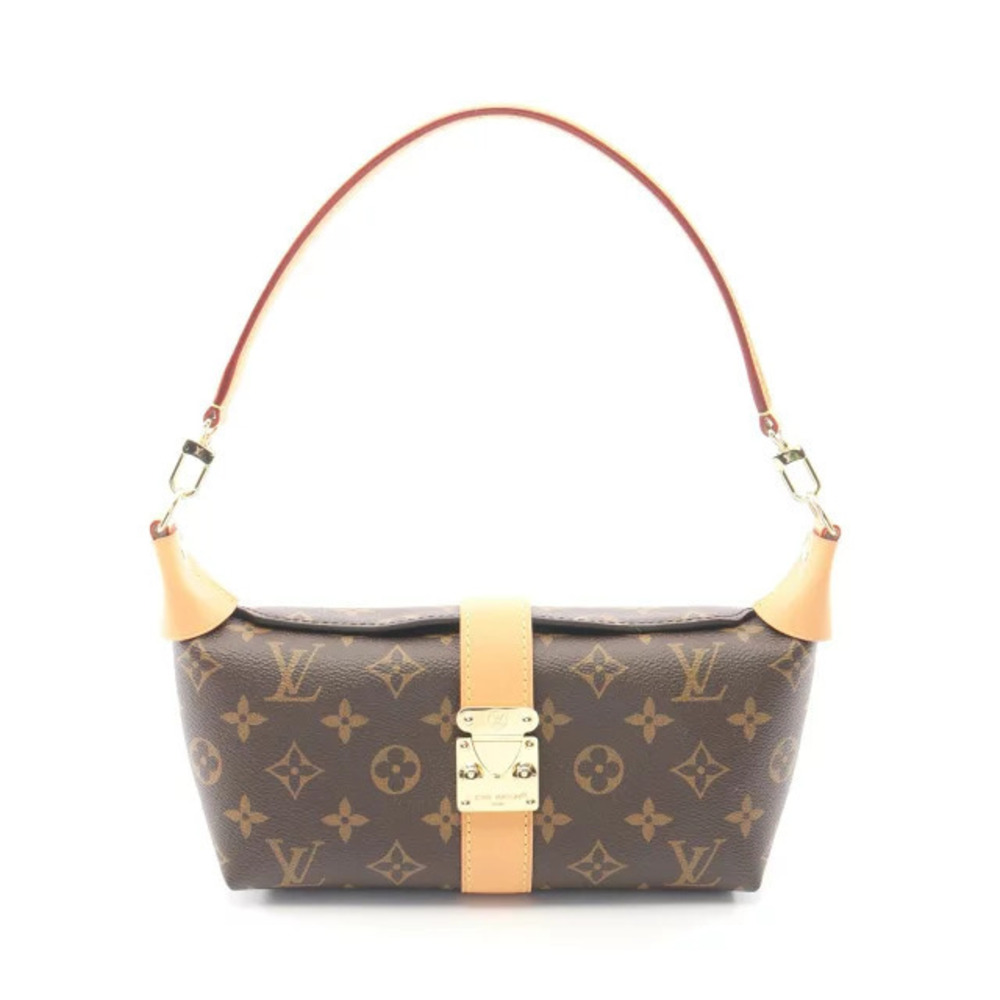 Louis Vuitton Pochette Mia Handbag Canvas Leather Monogram Brown